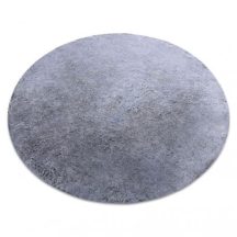   Modern, mosható szőnyeg LAPIN kör shaggy, csúszásgátló fekete / elefántcsont kör 80 cm