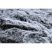 Modern, mosható szőnyeg LAPIN kör shaggy, csúszásgátló fekete / elefántcsont kör 80 cm