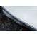 Modern LAPIN kör shaggy, mosószőnyeg, csúszásgátló elefántcsont / fekete kör 100 cm