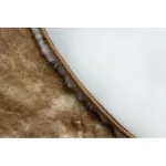 Kab. Modern LAPIN kör shaggy, mosószőnyeg, csúszásgátló elefántcsont / barna kör 100 cm