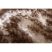Modern LAPIN kör shaggy, mosószőnyeg, csúszásgátló elefántcsont / csokoládé kör  180 cm
