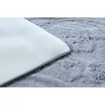 Kab. Modern, mosható szőnyeg LAPIN shaggy, csúszásgátló szürke / elefántcsont 120x160 cm