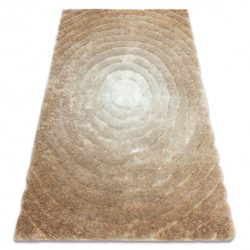 Modern FLIM 008-B1 shaggy szőnyeg, körök - bézs 80x150 cm