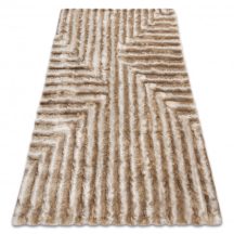  Modern FLIM 010-B1 shaggy szőnyeg, labirintus - bézs 80x150 cm