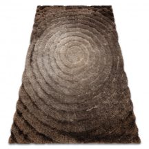   Modern FLIM 008-B7 shaggy szőnyeg, körök - barna 80x150 cm