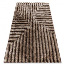   Modern FLIM 010-B7 shaggy szőnyeg, labirintus - barna 80x150 cm