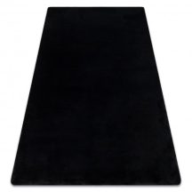   Modern mosószőnyeg POSH shaggy, plüss, vastag, csúszásgátló, fekete 80x150 cm