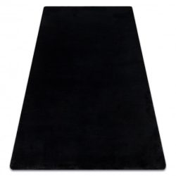Modern, mosható szőnyeg POSH shaggy, plüss, vastag, csúszásgátló, fekete 120x160 cm