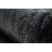 Modern, mosható szőnyeg POSH shaggy, plüss, vastag, csúszásgátló, fekete 160x220 cm