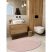 Modern, mosható szőnyeg POSH kör shaggy, plüss, vastag, csúszásgátló, pirosító rózsaszín kör 60 cm