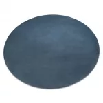 Kab. Modern, mosható szőnyeg POSH kör shaggy, plüss, vastag, csúszásgátló, kék kör 60 cm