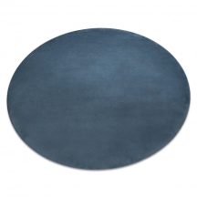   Modern, mosható szőnyeg POSH kör shaggy, plüss, vastag, csúszásgátló, kék kör 60 cm