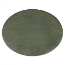   Modern, mosható szőnyeg POSH kör shaggy, plüss, vastag, csúszásgátló, zöld kör 60 cm