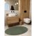 Modern, mosható szőnyeg POSH kör shaggy, plüss, vastag, csúszásgátló, zöld kör 60 cm