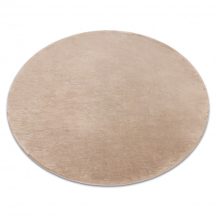   Modern, mosható szőnyeg POSH kör shaggy, plüss, vastag, csúszásgátló, teve bézs kör 60 cm