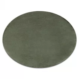   Kab. Modern, mosható szőnyeg POSH kör shaggy, plüss, vastag, csúszásgátló, zöld kör 80 cm