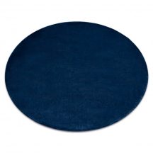   Modern, mosható szőnyeg POSH kör shaggy, plüss, vastag, csúszásgátló, sötétkék kör 100 cm
