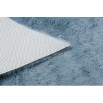 Kab. Modern mosható szőnyeg SHAPE 3148 Csillag shaggy - kék plüss, csúszásgátló 80x80 cm