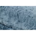 Kab. Modern mosható szőnyeg SHAPE 3150 Pillangó shaggy - kék plüss, csúszásgátló 80x80 cm