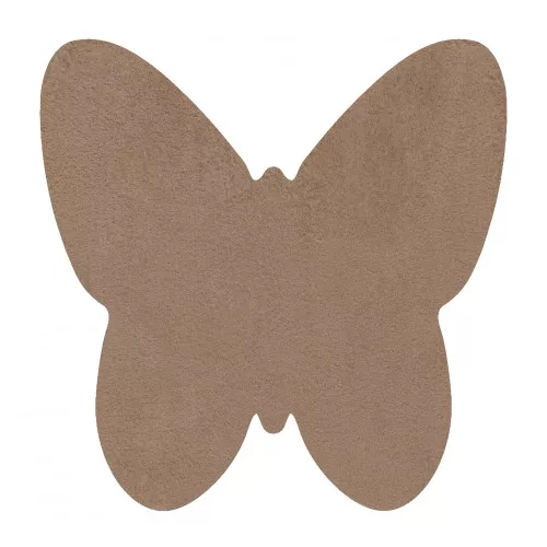 Kab. Modern mosható szőnyeg SHAPE 3150 Pillangó shaggy - bézs plüss, csúszásgátló 80x80 cm