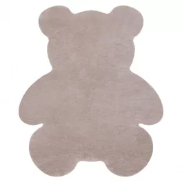   Kab. Modern mosható szőnyeg SHAPE 3146 Teddi maci shaggy - pirosító rózsaszín plüss, csúszásgátló 80x96 cm
