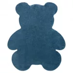 Kab. Modern mosható szőnyeg SHAPE 3146 Teddi maci shaggy - kék plüss, csúszásgátló 80x96 cm
