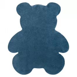   Kab. Modern mosható szőnyeg SHAPE 3146 Teddi maci shaggy - kék plüss, csúszásgátló 80x96 cm