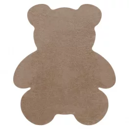   Kab. Modern mosható szőnyeg SHAPE 3146 Teddi maci shaggy - bézs plüss, csúszásgátló 80x96 cm