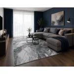 Den. Sunpro C4759A világosszürke/zöld 60X110Cm modern szőnyeg