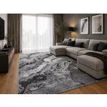Den. Sunpro C4764B világosszürke/szürke 60X110Cm modern szőnyeg