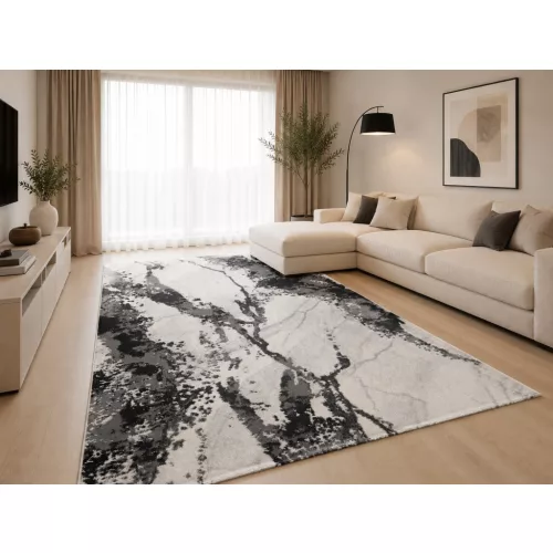 Den. Sunpro C4999A fehér/szürke 60X110Cm modern szőnyeg