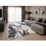 Den. Sunpro C4999A fehér/szürke 60X110Cm modern szőnyeg