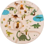 Ay. Coco 1131 bézs kör gyerekszőnyeg 120 x 120 cm