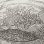 Szőnyeg Modern Dy. VISTA 04 szürke rozetta kör 100 cm