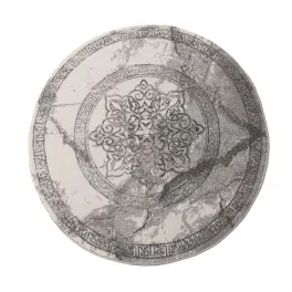 Szőnyeg Modern Dy. VISTA 04 szürke rozetta kör 200 cm