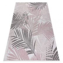   Fonott sizal szőnyeg SION pálmalevelek, tropikus 2837 lapos szövött ecru / rózsaszín 120x170 cm