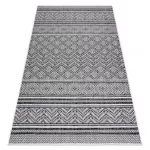 Kab. Fonott sizal szőnyeg SION Cikcakk, gyémánt Boho 22168 lapos szövött fekete / ecru 140x190 cm