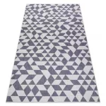 Kab. Fonott sizal szőnyeg SION Geometriai, háromszögek 22373 lapos szövött ecru / kék / rózsaszín 140x190 cm