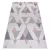 Kab. Fonott sizal szőnyeg SION Geometriai, háromszögek 3006 lapos szövött ecru / rózsaszín 140x190 cm