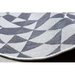 Kab. Fonott sizal szőnyeg SION Geometriai, háromszögek 22373 lapos szövött ecru / kék / rózsaszín 160x220 cm