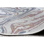 Kab. Fonott sizal szőnyeg SION Hullámok 2836 lapos szövött ecru / kék / rózsaszín 160x220 cm