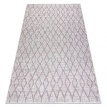   Fonott sizal szőnyeg SION 22129 lapos szövött ecru / rózsaszín 180x270 cm