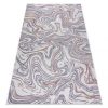 Fonott sizal szőnyeg SION Hullámok 2836 lapos szövött ecru / kék / rózsaszín 80x150 cm