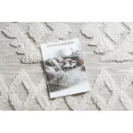 Kab. Fonott Sizal szőnyeg MOROC 22319 rombuszok boho rojt - szerkezeti bézs / krém 78x150 cm