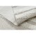 Fonott Sizal szőnyeg MOROC 22329 cikcakk, vonalak boho rojt - szerkezeti bézs / krém 78x150 cm