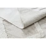 Kab. Fonott Sizal szőnyeg MOROC 22321 cikcakk boho rojt - szerkezeti bézs / krém 117x170 cm