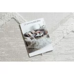 Kab. Fonott Sizal szőnyeg MOROC 22314 rombuszok, vonalak, boho rojt - szerkezeti bézs / krém 136x190 cm