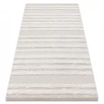 Kab. Fonott Sizal szőnyeg MOROC 22329 cikcakk, vonalak boho rojt - szerkezeti bézs / krém 136x190 cm