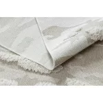 Kab. Fonott Sizal szőnyeg MOROC 22331 rombuszok boho rojt - szerkezeti bézs / krém 136x190 cm