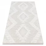 Kab. Fonott Sizal szőnyeg boho MOROC gyémánt 22312 rojt - szerkezeti bézs / krém, újrahasznosított szőnyeg 155x220 cm